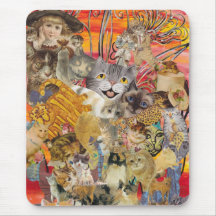 Gatos um mousepad da abundância