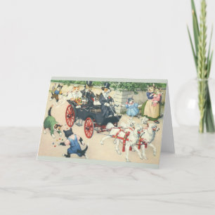 Gatos Vintage em Cartão Saudação de Casamento de C