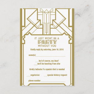 Gatsby RSVP da década de 1920