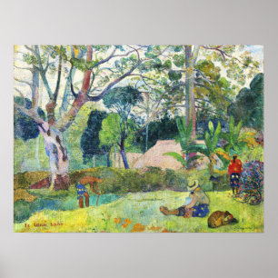 Gauguin A Grande Árvore Te raau rahi Poster de Art