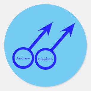 Gay amante adesivo de casamento personalizado