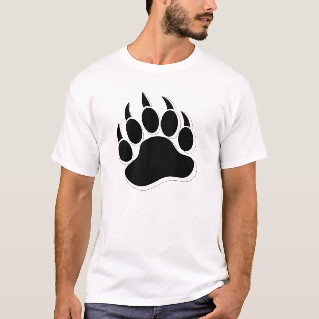 Gay Bear garra Preto e Branco efeito 3D - Camiseta (Frente)