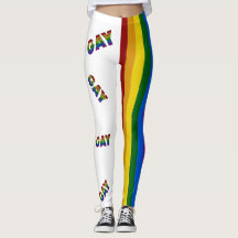 Gay Cores do Prido da Flor com Leggings