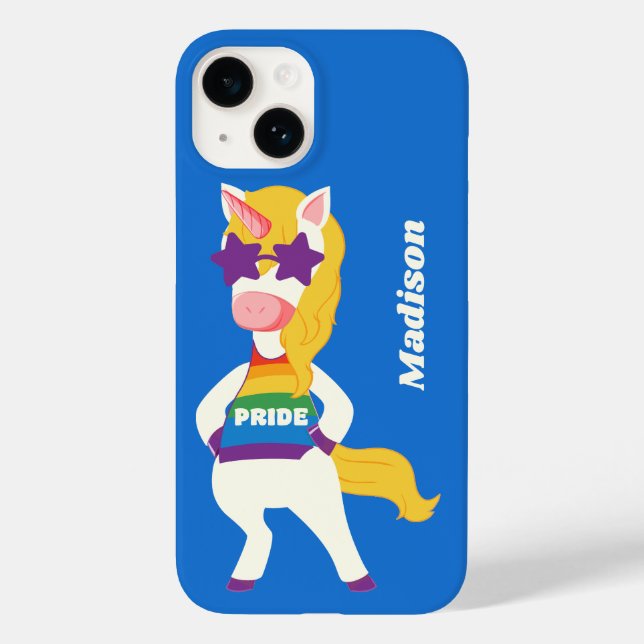 Gay de Nome Personalizado Unicorn (Verso)