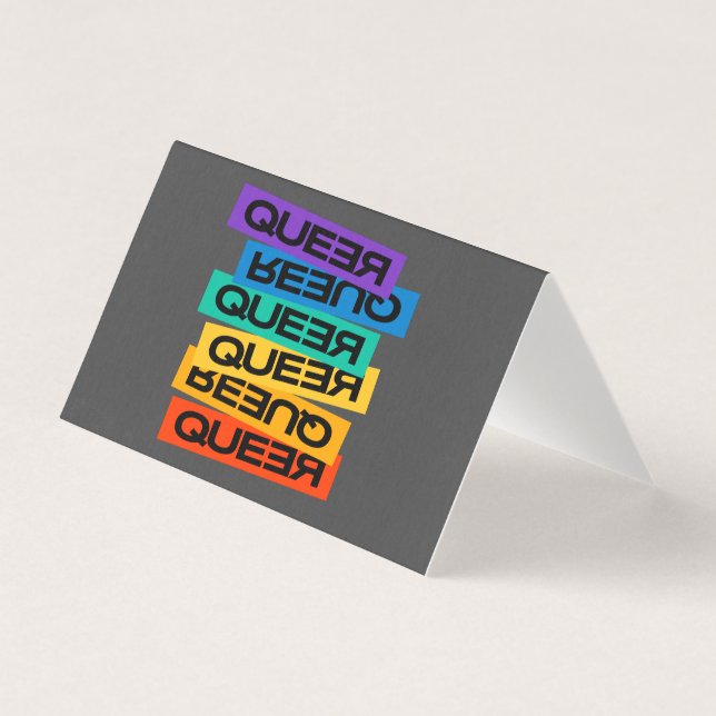 Gay de orgulho de rainha com cor arco-íris (Frente)