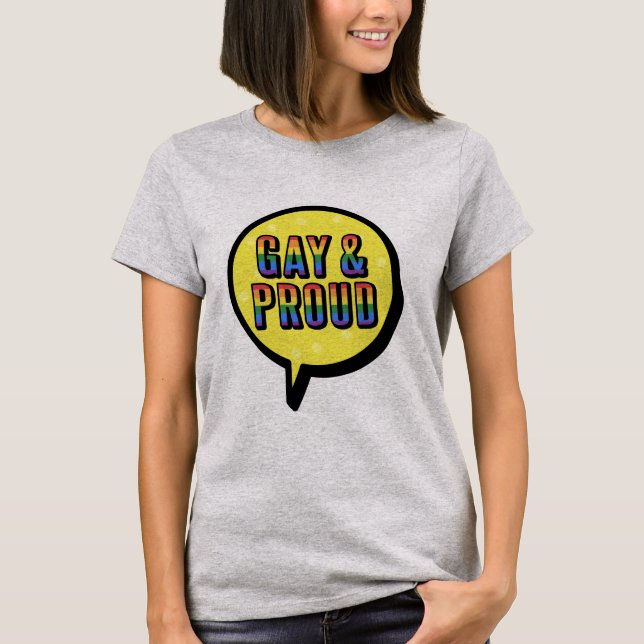 Gay e T-Shirt Orgulhosa (Frente)