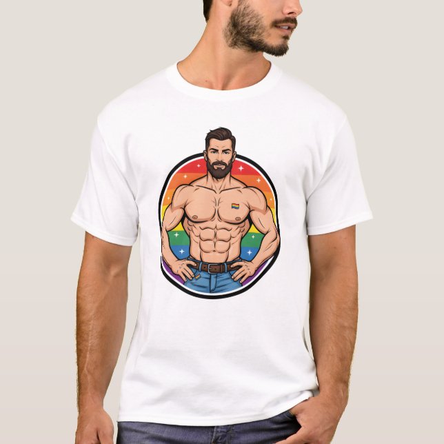 GAY ICON T-Shirt | Gay Pride Shirt for Men | LGBTQ (Frente)