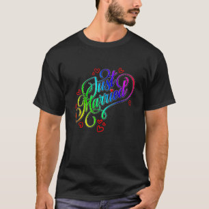 Gay Lésbica recem casados Bissexual T Camisa