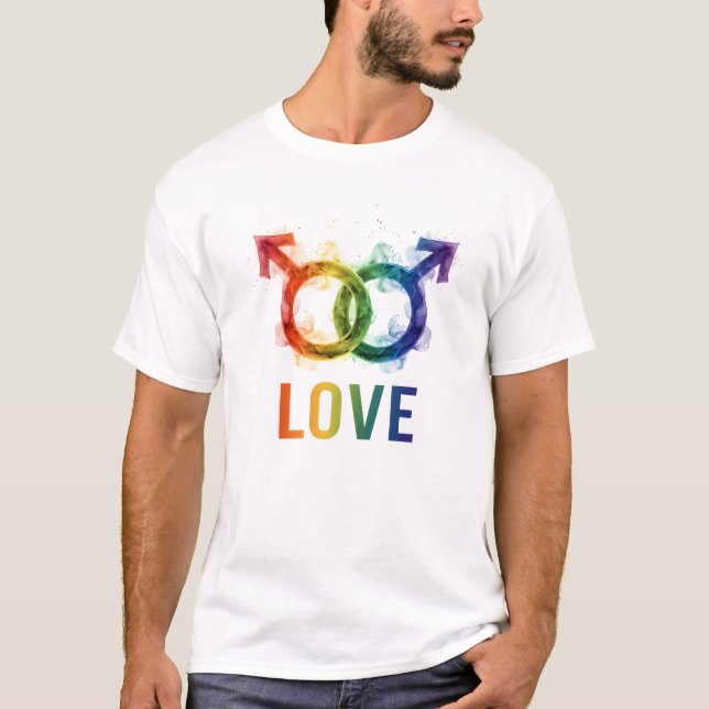 GAY LOVE T-Shirt | Gay Pride Shirt for Men | LGBTQ (Frente)