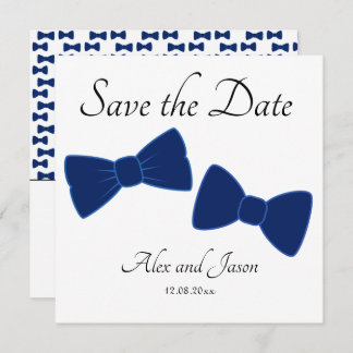 Gay Men Arco Tie Blue White Salve a data casamento