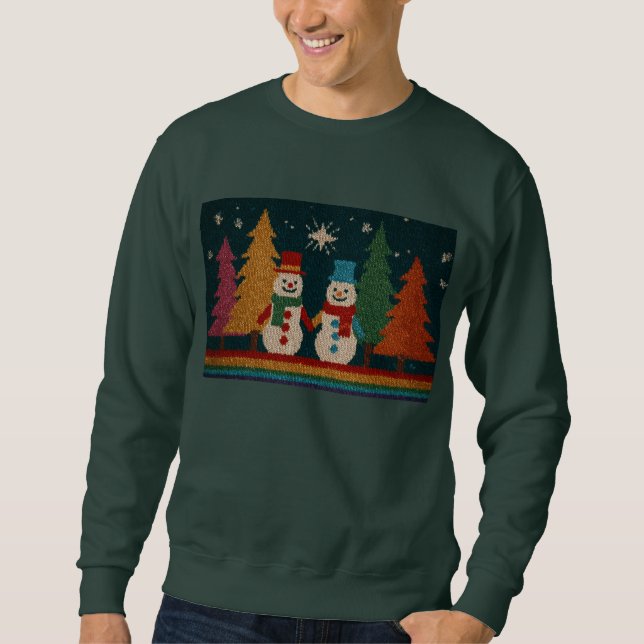 Gay Snowman Sweatershirt, Suéter de Natal Feio (Frente)