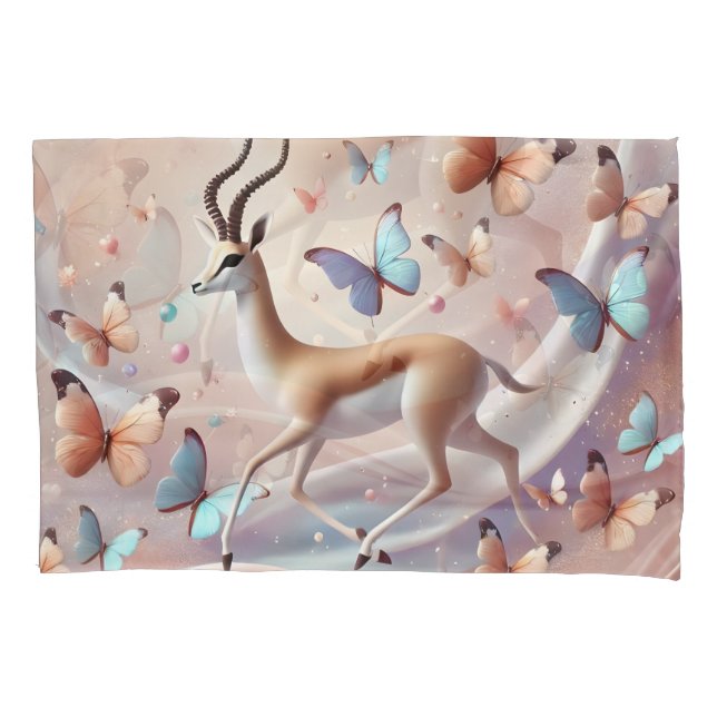 Gazelle and Butterflies Fantasy Art (Frente)