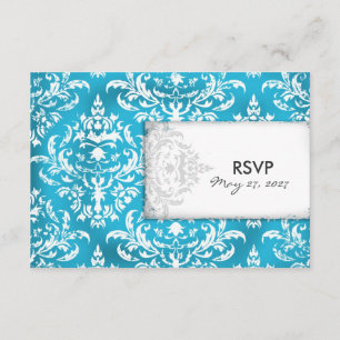 GC Erika Vintage Turquoise Damask RSVP