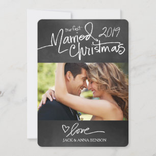 GC nosso primeiro giz casado do cartão do feriado