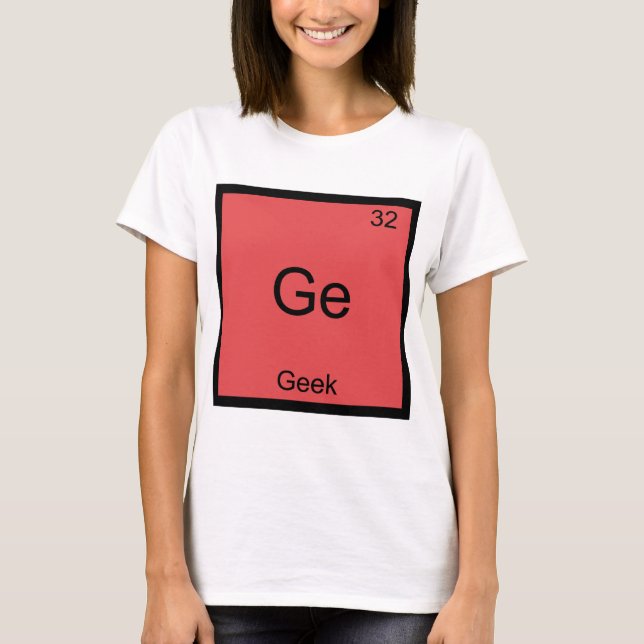 Ge - Camiseta com Símbolo de Elemento Químico Engr (Frente)