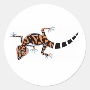 gecko - adesivo redondo clássico