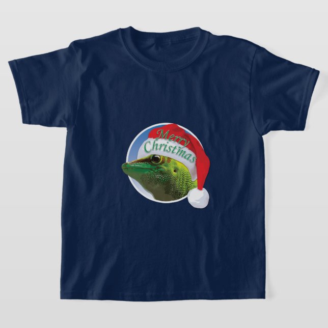 Gecko de Natal - Camisa Básica para Crianças (Postura )