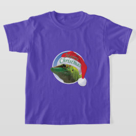 Gecko de Natal - Camisa Básica para Crianças