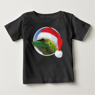 Gecko de Natal - Camisa do Baby Fine Jersey