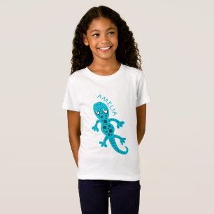 Gecko Gecko Gizard Azul Cute Nome T-Shirt