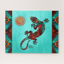 Gecko Lizard E Sun Jigsee Quebra-cabeça