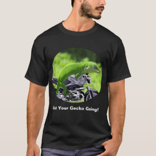 Gecko Rider Dark, Camiseta Verde Havaiana