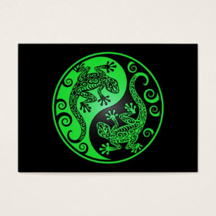 Gecos verdes e pretos de Yin Yang