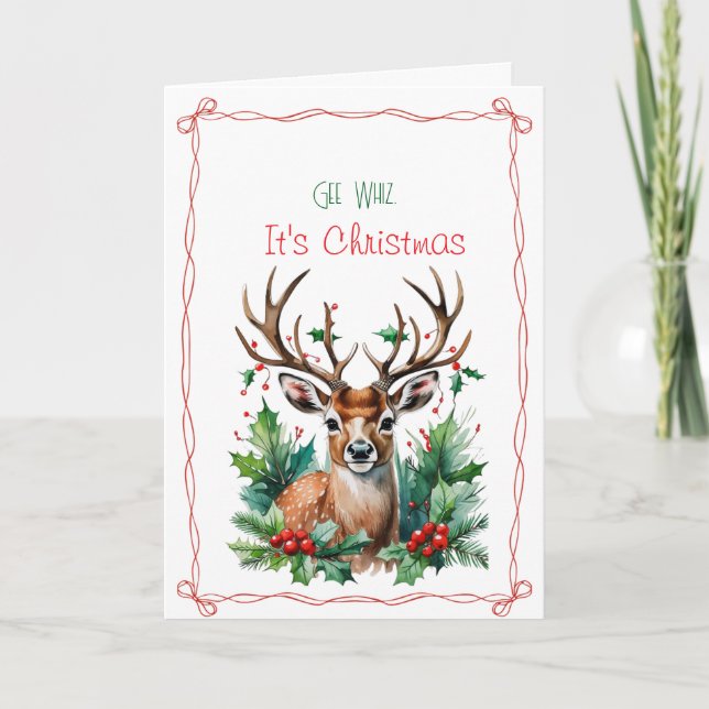 Gee Whiz É o Cartão de Férias de Natal Dobrado (Frente)
