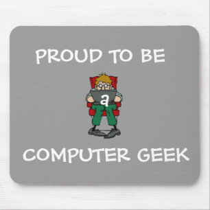 Geek Mousepad do computador (cinzento)
