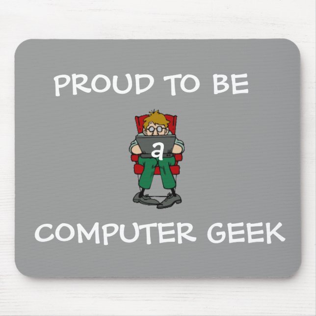 Geek Mousepad do computador (cinzento) (Frente)
