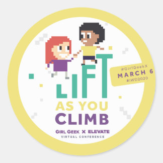 Geek Rapariga X Elevate + Adesivos de Partido #IWD