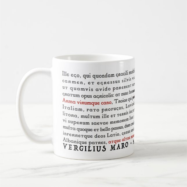 Geek Virgil Aeneid do Lit - caneca (Esquerda)