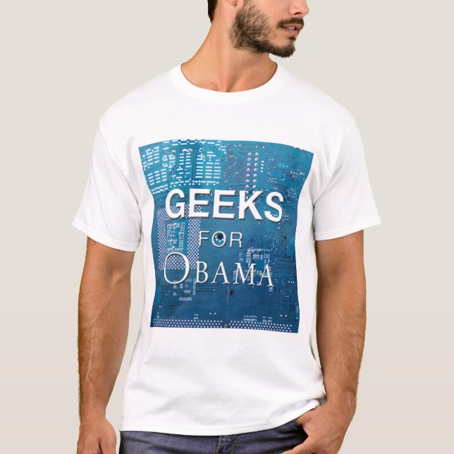 Geeks União-Feitos para o t-shirt de Obama (Frente)