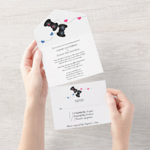 Geeky Gamers All in One Convite de casamento Ros