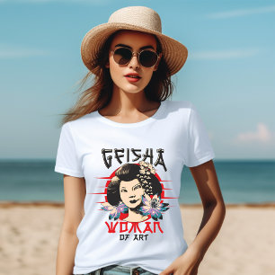 GEISHA Mulher de Camisa de Arte