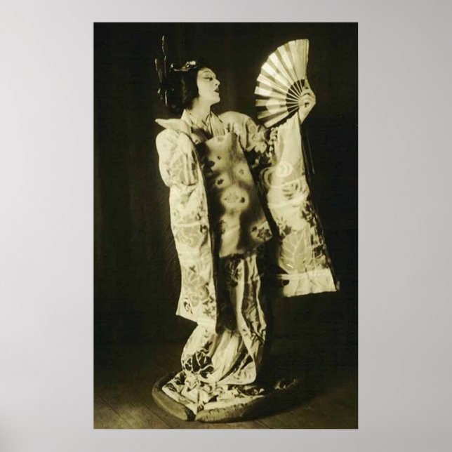 geisha poster do japonês (Frente)