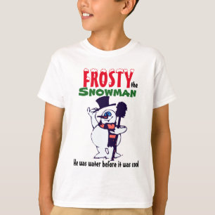 Gelado o boneco de neve caçoa a camisa
