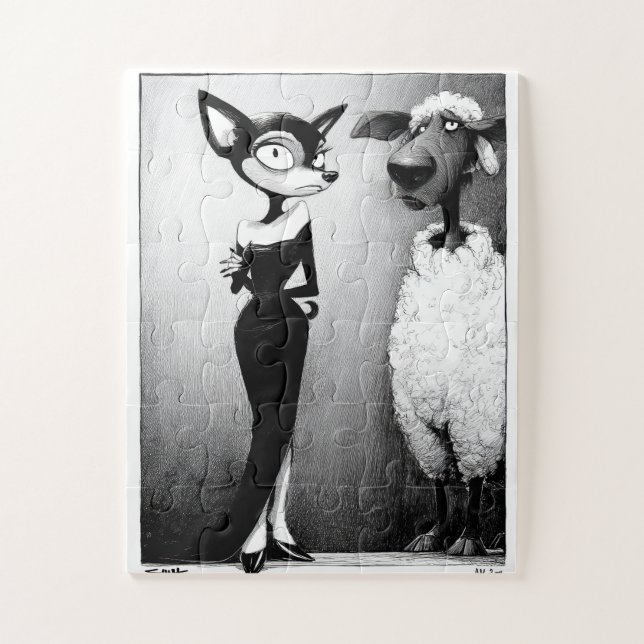 Gelado Retro e Quebra-cabeça de Varsóvia Ovina (Vertical)