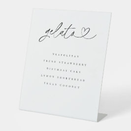 Gelato Flavors Dessert Table Wedding Party Sign