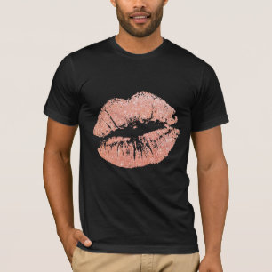 GELITTER Lábios Rosa Beija T-shirts