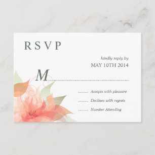 Gelo alaranjado 2 florais de RSVP - simples