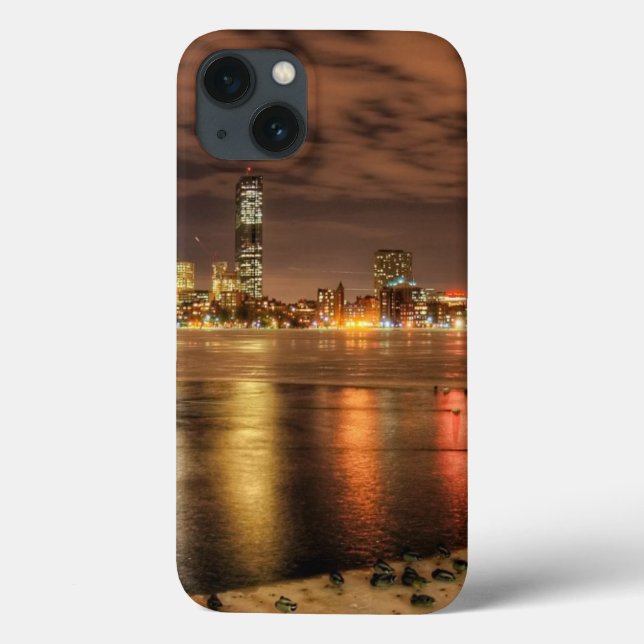 Gelo derretido parcialmente em Charles River em (Verso)