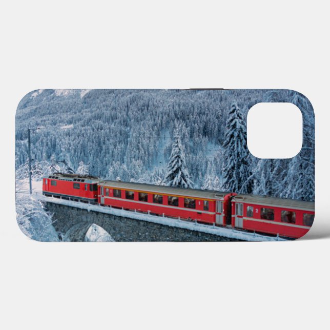 Gelo e neve | Suiça de trem Red Bernina Express (Verso (horizontal))