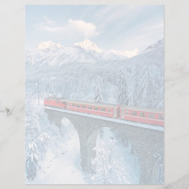 Gelo e neve | Suiça de trem Red Bernina Express (Frente)