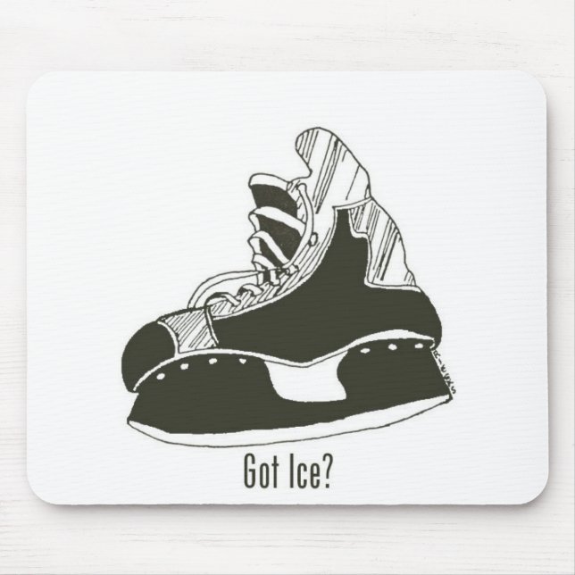 Gelo obtido? Skate Mousepad do hóquei (Frente)