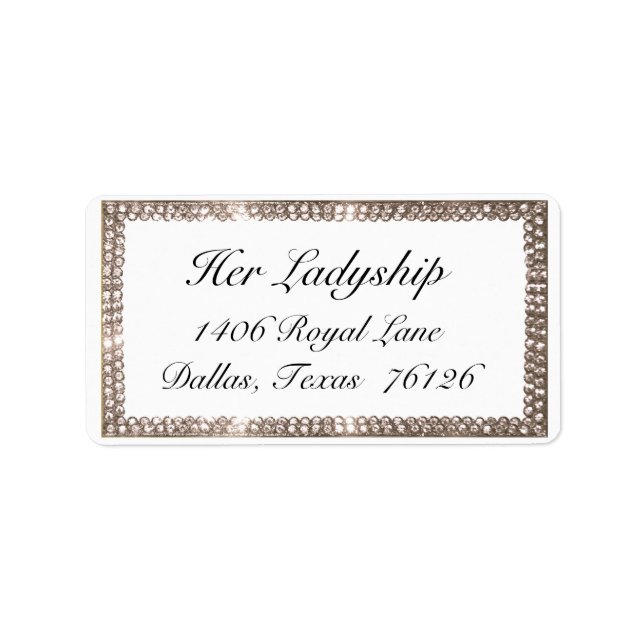 Gem de uma Etiqueta de Endereço (Frente)