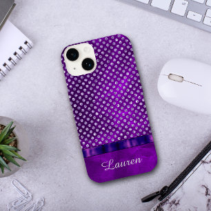 Gema da prata do roxo real personalizada