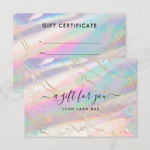 Gema Opal Holográfico Iridescente Certificado de