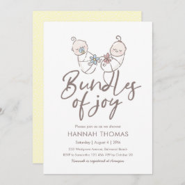 Gêmeos, Chá de fraldas de convite