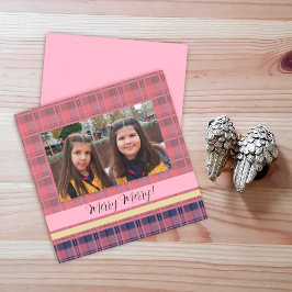 Gêmeos Cutes Foto Tartan Monograma Com Moldura